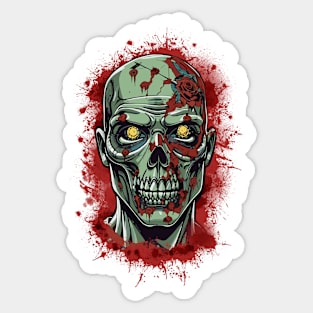 Zombie and Rose Sticker